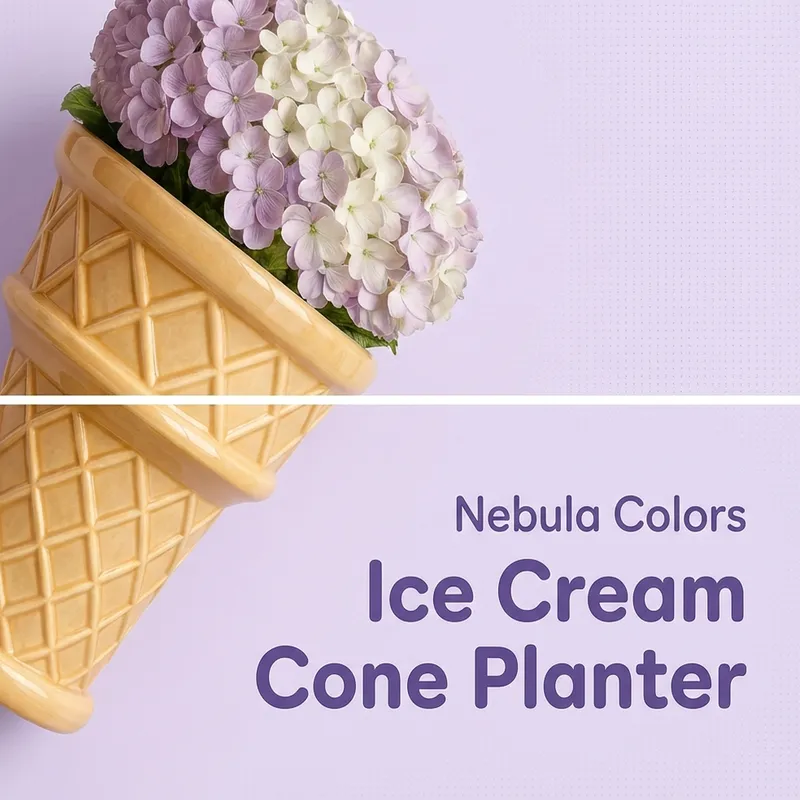 Two A+ Content modules ReddStudio made for the ice cream cone planter
